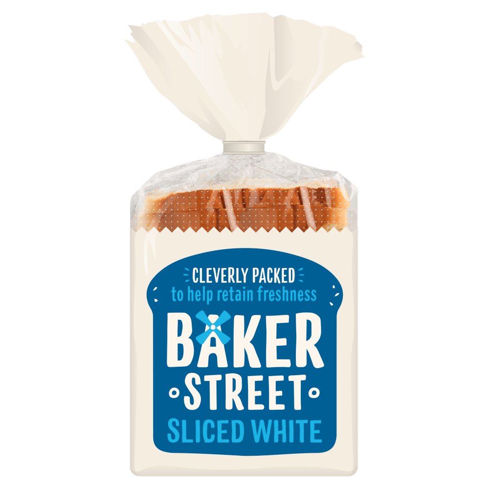BAKERY STREETSLICE WHITE BREAD 550G